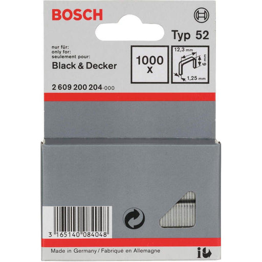 Bosch spajalica od pljosnate žice tip 52 12,3 x 1,25 x 6 mm - 2609200204 Spajalica BOSCH BOSCH-2609200204 Madras doo Beograd