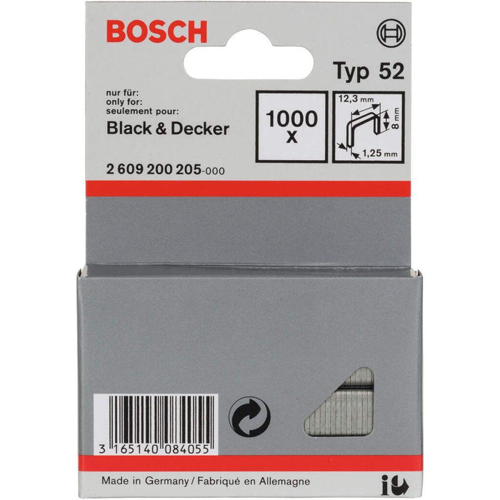 Bosch spajalica od pljosnate žice tip 52 12,3 x 1,25 x 8 mm - 2609200205 Spajalica BOSCH BOSCH-2609200205 Madras doo Beograd