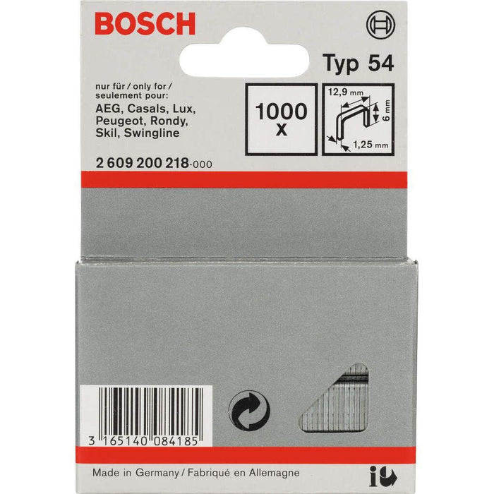 Bosch spajalica od pljosnate žice tip 54 12,9 x 1,25 x 6 mm - 2609200218 Spajalica BOSCH BOSCH-2609200218 Madras doo Beograd