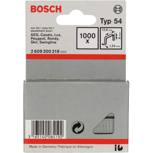 Bosch spajalica od pljosnate žice tip 54 12,9 x 1,25 x 8 mm - 2609200219 Spajalica BOSCH BOSCH-2609200219 Madras doo Beograd