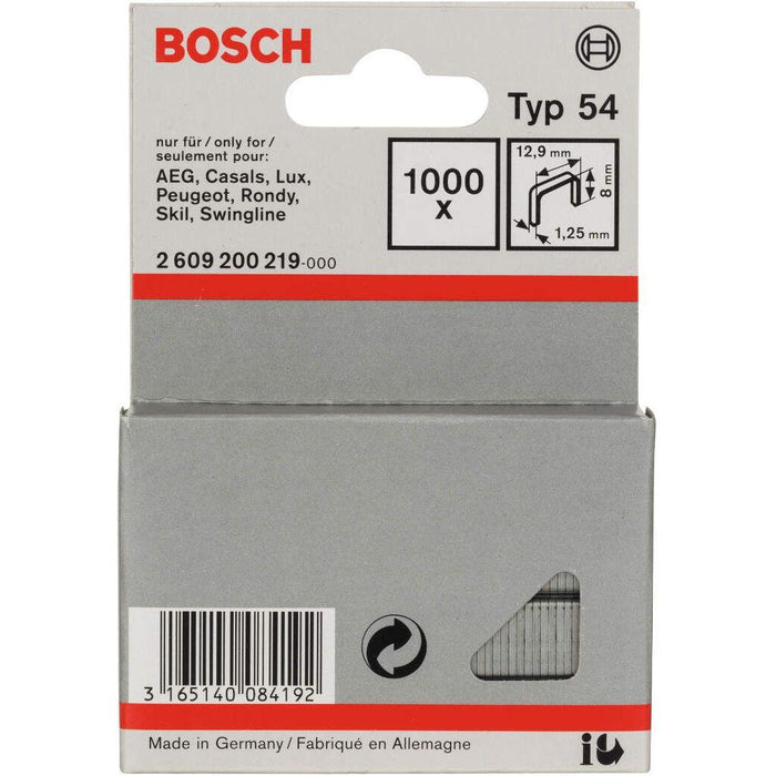 Bosch spajalica od pljosnate žice tip 54 12,9 x 1,25 x 8 mm - 2609200219 Spajalica BOSCH BOSCH-2609200219 Madras doo Beograd