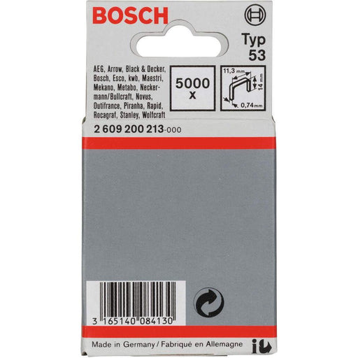 Bosch spajalica od tanke žice tip 53 11,4 x 0,74 x 14 mm 5000kom - 2609200213 Spajalica BOSCH BOSCH-2609200213 Madras doo Beograd