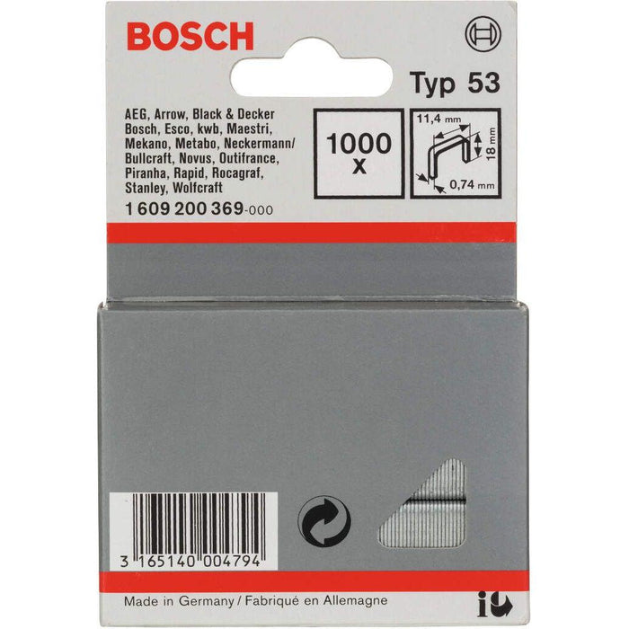 Bosch spajalica od tanke žice tip 53 11,4 x 0,74 x 18 mm - 1609200369 Spajalica BOSCH BOSCH-1609200369 Madras doo Beograd