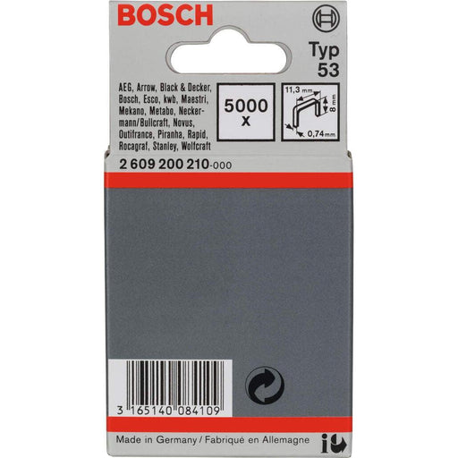 Bosch spajalica od tanke žice tip 53 11,4 x 0,74 x 8 mm 5000kom - 2609200210 Spajalica BOSCH BOSCH-2609200210 Madras doo Beograd