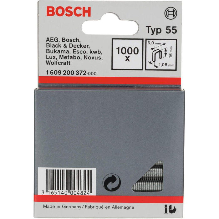 Bosch spajalica sa uskim leđima tip 55 6 x 1,08 x 16 mm - 1609200372 Spajalica BOSCH BOSCH-1609200372 Madras doo Beograd