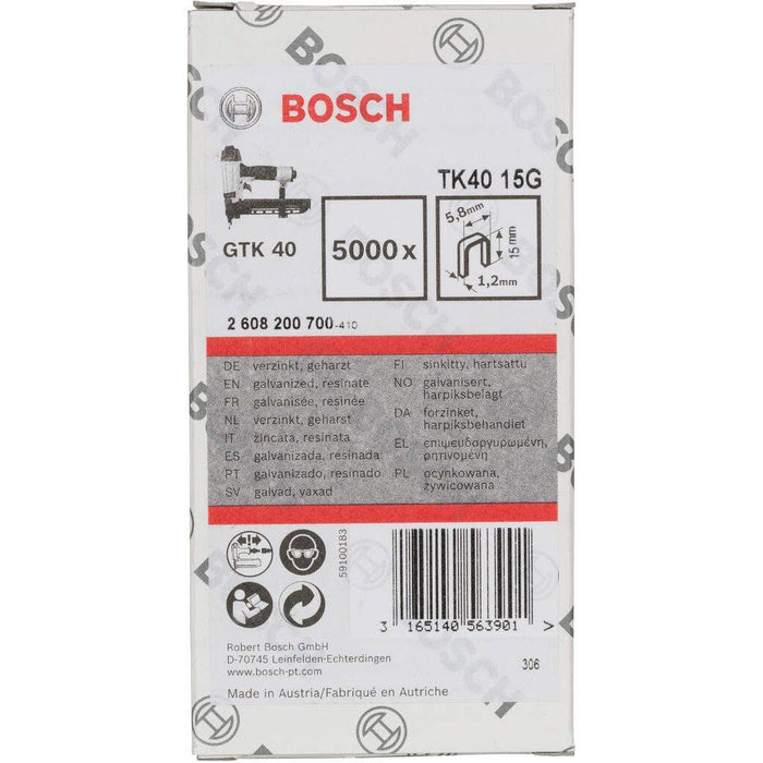 Bosch spajalica TK40 15G 1,2 mm, 15 mm, pocinkovana - 2608200700 Spajalica BOSCH Madras doo Beograd