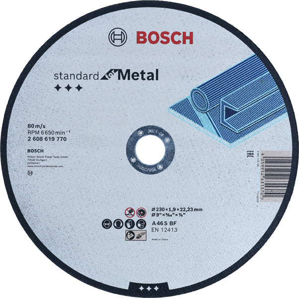 BOSCH Standard for Metal ravna rezna ploča 230 mm, 22,23 mm - Rezna ploča Standard for Metal 230x1,9mm (2608619770) Madras doo Beograd Madras doo Beograd
