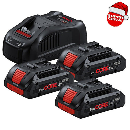 Bosch Starter set 3xProCORE 18V 4.0Ah + GAL 1880 CV (0615990N2G) Akumulator i punjač BOSCH Madras doo Beograd