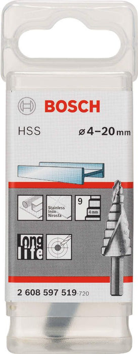 Bosch stepenasta burgija HSS 4 - 20 mm, 8,0 mm, 70,5 mm - 2608597519 Burgija HSS BOSCH BOSCH-2608597519 Madras doo Beograd