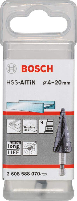Bosch stepenaste burgije HSS-AlTiN 4 - 20 mm, 70,5 mm - 2608588070 Burgija HSS BOSCH Madras doo Beograd