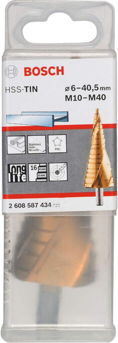 Bosch stepenaste burgije HSS-TiN M10-M40, 10,0 mm, 125,5 mm - 2608587434 Burgija HSS BOSCH BOSCH-2608587434 Madras doo Beograd