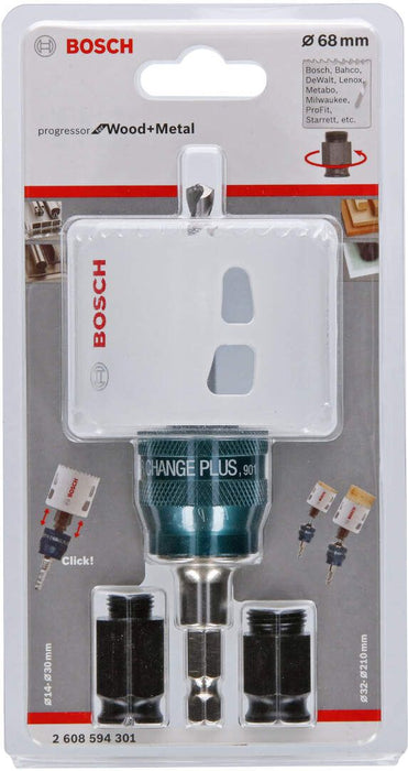 Bosch testera sa dva navrtnja za otvore za drvo i metal Starter set - Progressor for Wood&Metal 68mm (2608594301) Testera za otvore BOSCH Madras doo Beograd
