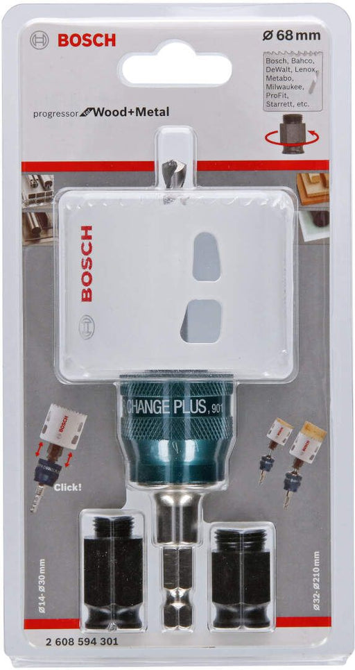 Bosch testera sa dva navrtnja za otvore za drvo i metal Starter set - Progressor for Wood&Metal 68mm (2608594301) Testera za otvore BOSCH Madras doo Beograd