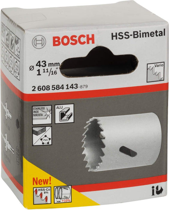 Bosch testera za otvore HSS-bimetal za standardne adaptere 43 mm, 1 11/16" - 2608584143 Testera za otvore BOSCH Madras doo Beograd