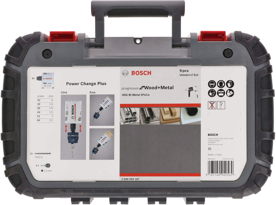 Bosch testera za otvore Progressor for Wood&Metal set za električare - 9 komada (2608594187) Testera za otvore BOSCH Madras doo Beograd