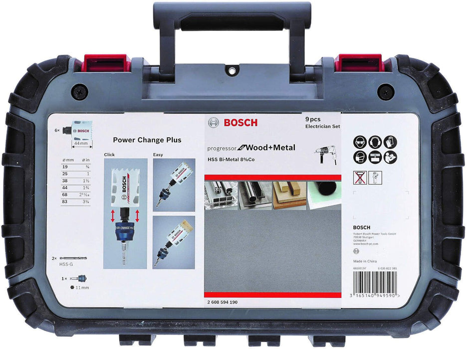 Bosch testera za otvore Progressor for Wood&Metal set za električare - pakovanje 9 komada (2608594190) Testera za otvore BOSCH Madras doo Beograd