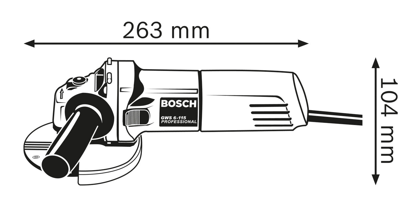 BOSCH Ugaona brusilica GWS 6-115 (0601375032) Mala ugaona brusilica BOSCH Madras doo Beograd