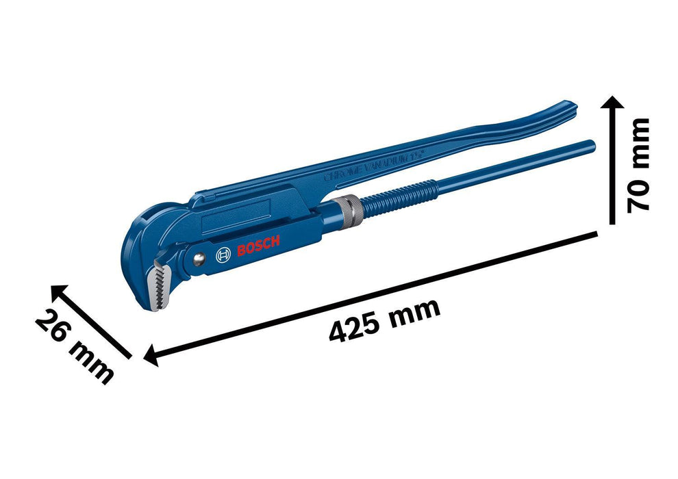 BOSCH Ugaoni ključ za cevi od 90° 420 mm - Klešta za cevi 90° 420mm corner pipe wre (1600A02W3V) Madras doo Beograd Madras doo Beograd