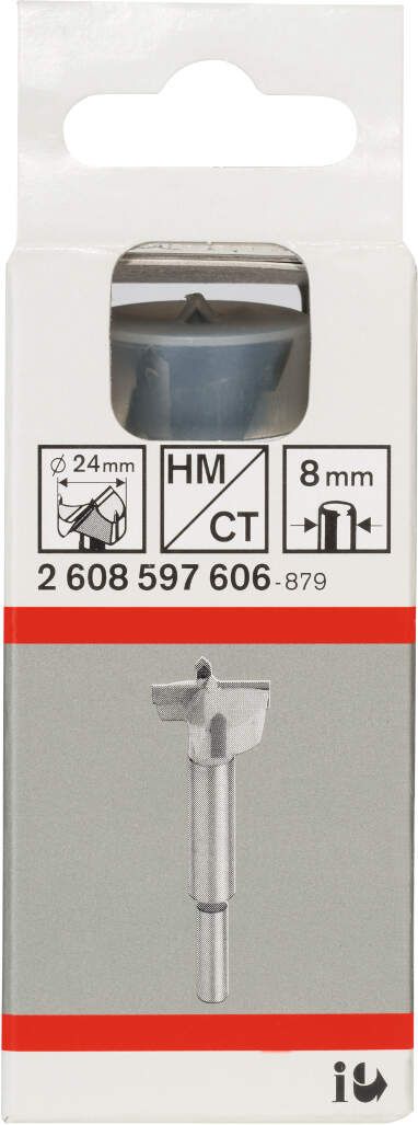 Bosch umetnička burgija, tvrdi metal 24 x 90 mm, d 8 mm pakovanje od 1 komada - 2608597606 Burgija za šarke BOSCH BOSCH-2608597606 Madras doo Beograd