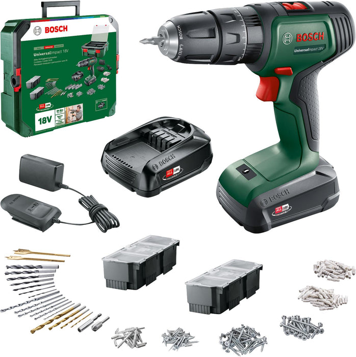 BOSCH UniversalImpact 18V + SystemBox - Akku-bušilica sa udarcima UniversalImpac (06039D4103) Power Tools BOSCH Madras doo Beograd