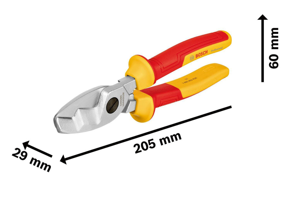 BOSCH VDE makaze za kablove od 200 mm - Klešta za sečenje žice VDE Cable Shear 2 (1600A02NF4) Madras doo Beograd Madras doo Beograd