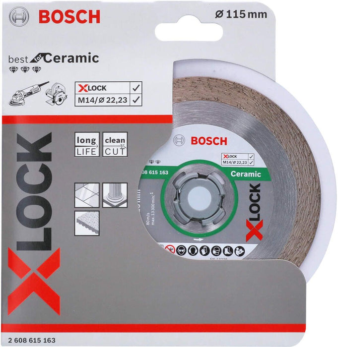 Bosch X-LOCK Best for Ceramic 115x22,23x1,8x10 - 2608615163 Dijamantska rezna ploča BOSCH BOSCH-2608615163 Madras doo Beograd