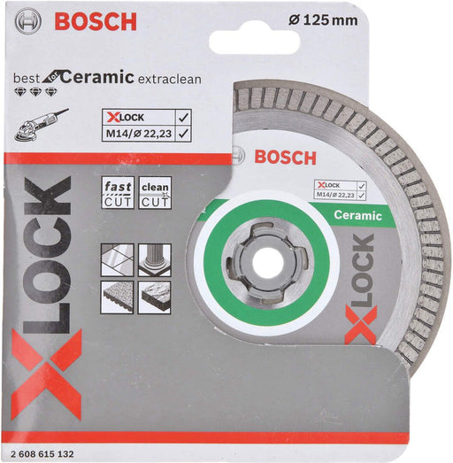 Bosch X-LOCK Best for Ceramic Extraclean Turbo dijamantska rezna ploča 125x22,23x1,4x7 - 2608615132 Dijamantska rezna ploča BOSCH BOSCH-2608615132 Madras doo Beograd