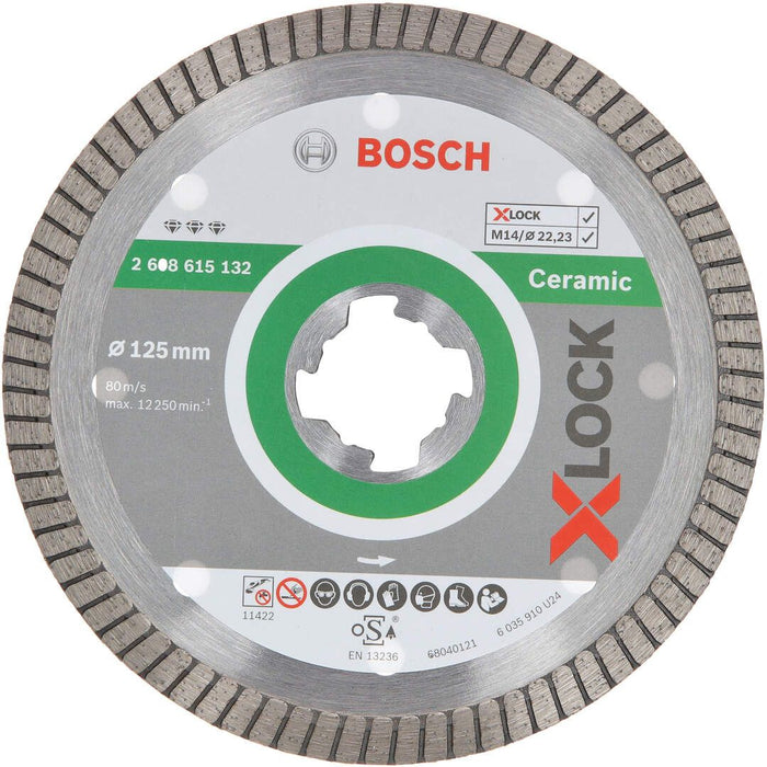 Bosch X-LOCK Best for Ceramic Extraclean Turbo dijamantska rezna ploča 125x22,23x1,4x7 - 2608615132 Dijamantska rezna ploča BOSCH BOSCH-2608615132 Madras doo Beograd