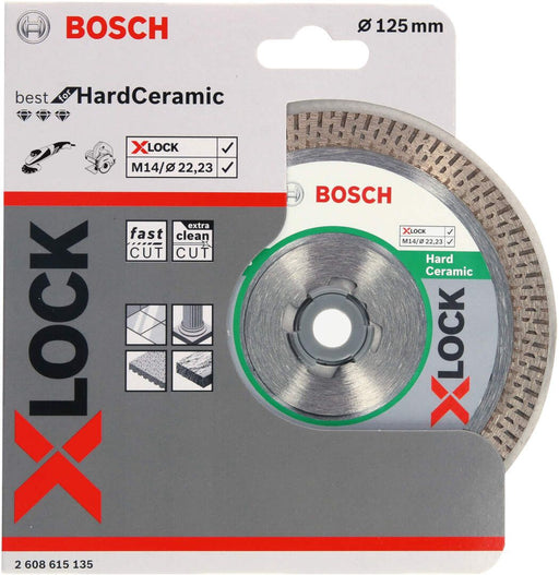 Bosch X-LOCK Best for Hard Ceramic dijamantska rezna ploča 125x22,23x1,4x10 - 2608615135 Dijamantska rezna ploča BOSCH BOSCH-2608615135 Madras doo Beograd