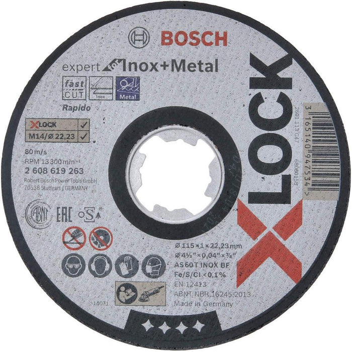 Bosch X-LOCK Expert for Inox+Metal 115x1x22,23 za ravno sečenje - 2608619263 Rezna ploča za inox BOSCH BOSCH-2608619263 Madras doo Beograd