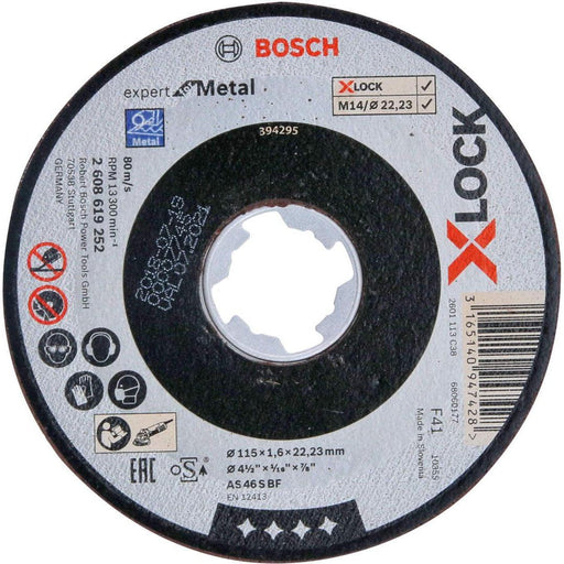 Bosch X-LOCK Expert for Metal 115x1,6x22,23 za ravno sečenje - 2608619252 Rezna ploča za inox BOSCH BOSCH-2608619252 Madras doo Beograd