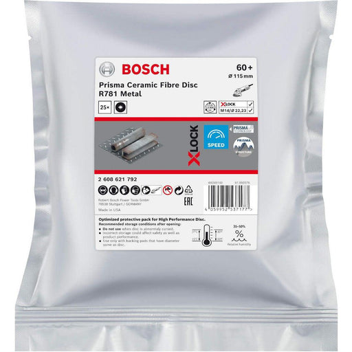 Bosch X-LOCK fiber disk R781, 115 mm G60 pakovanje od 25 kom. - 2608621792 Pribor BOSCH BOSCH-2608621792 Madras doo Beograd