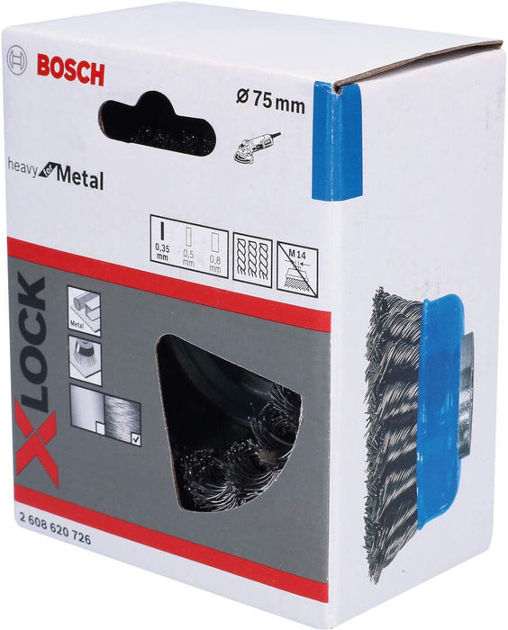 Bosch X-LOCK lončasta četka 75 čelik - 2608620726 Pribor BOSCH BOSCH-2608620726 Madras doo Beograd