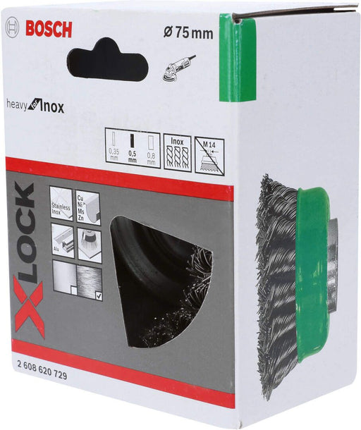 Bosch X-LOCK lončasta četka 75 nerđajući čelik - 2608620729 Pribor BOSCH BOSCH-2608620729 Madras doo Beograd