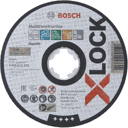 Bosch X-LOCK Multi Material 125x1,6x22,23, ravno sečenje - 2608619270 Brusna ploča BOSCH BOSCH-2608619270 Madras doo Beograd