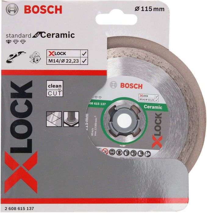 Bosch X-LOCK Standard for Ceramic dijamantska rezna ploča 115x22,23x1,6x7 - 2608615137 Dijamantska rezna ploča BOSCH BOSCH-2608615137 Madras doo Beograd