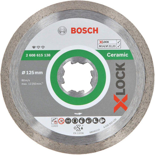 Bosch X-LOCK Standard for Ceramic dijamantska rezna ploča 125x22,23x1,6x7 - 2608615138 Dijamantska rezna ploča BOSCH BOSCH-2608615138 Madras doo Beograd