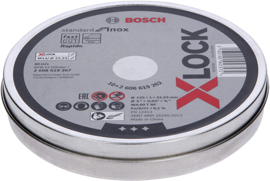 Bosch X-LOCK Standard for Inox 125x1x22,23 mm za ravno sečenje - 2608619262 Rezna ploča za inox BOSCH BOSCH-2608619262 Madras doo Beograd