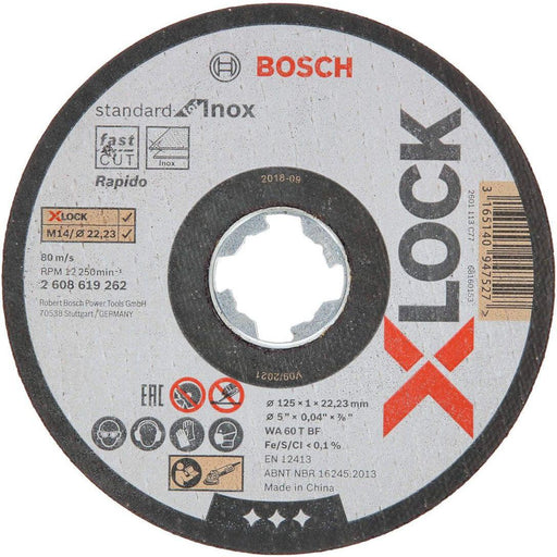 Bosch X-LOCK Standard for Inox 125x1x22,23 mm za ravno sečenje - 2608619262 Rezna ploča za inox BOSCH BOSCH-2608619262 Madras doo Beograd