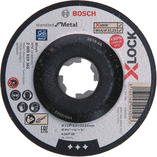 Bosch X-LOCK Standard for Metal brusna ploča izvijena 115 x 6 mm - 2608619365 Pribor BOSCH BOSCH-2608619365 Madras doo Beograd