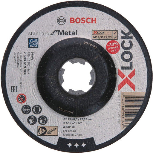 Bosch X-LOCK Standard for Metal brusna ploča izvijena 125 x 6 mm - 2608619366 Pribor BOSCH BOSCH-2608619366 Madras doo Beograd