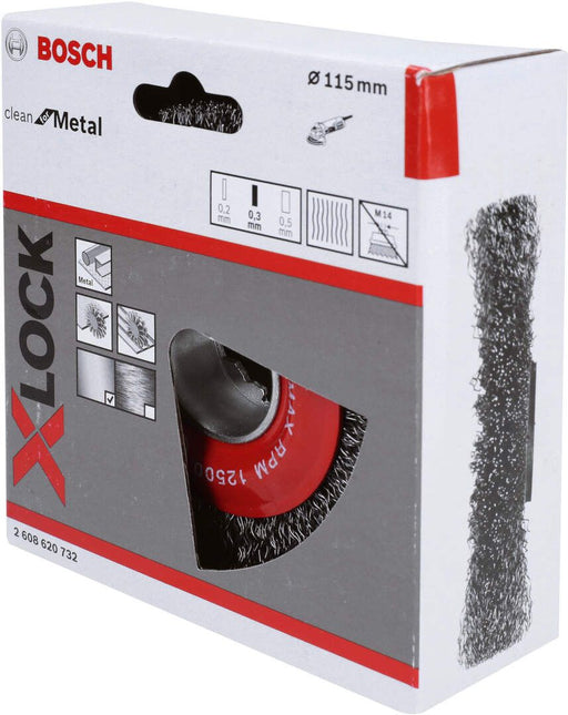 Bosch X-LOCK talasasti žičani točak, čelik 115 - 2608620732 Pribor BOSCH BOSCH-2608620732 Madras doo Beograd