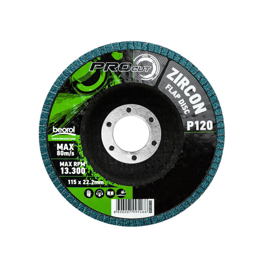 Brusni disk zirkon, granulacija 120, ø115mm (BD120Z115) Brusni disk zirkon BEOROL BD120Z115 Madras doo Beograd