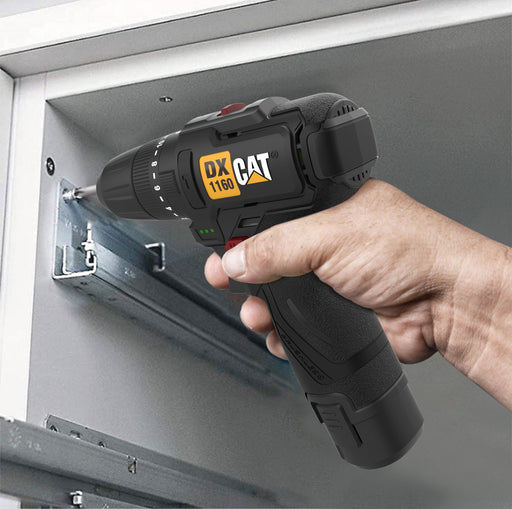 CAT aku-vibraciona bušilica zavrtač DX1160 12V Aku vibraciona bušilica - odvrtač CAT Madras doo Beograd