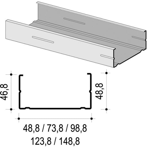CW profil 75mm 3M - cena po komadu Profili i završne lajsne Madras doo Beograd Madras doo Beograd