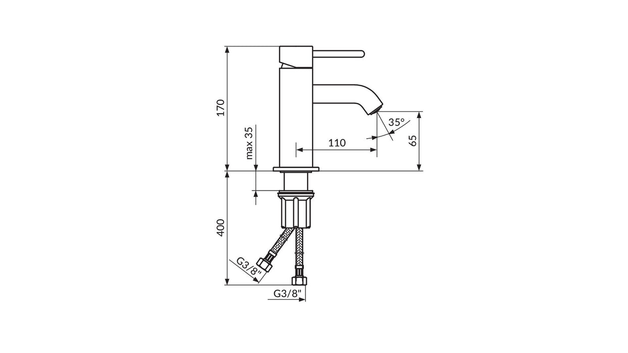 DARK CRNA BATERIJA ZA LAVABO JD30101 ROSAN Baterije Rosan JD30101 Madras doo Beograd