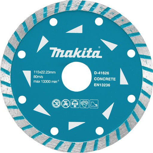 Dijamantski list sa talasastim oblikom za suvo rezanje 115x22,23mm Makita D-41626 Pribor MAKITA Madras doo Beograd