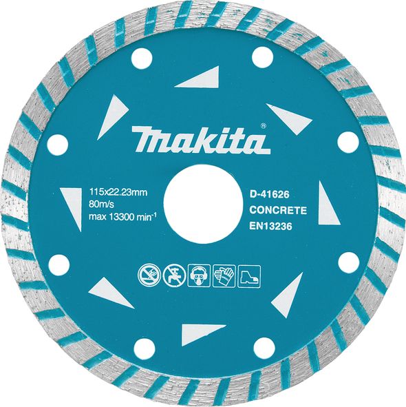 Dijamantski list sa talasastim oblikom za suvo rezanje 115x22,23mm Makita D-41626 Pribor MAKITA Madras doo Beograd