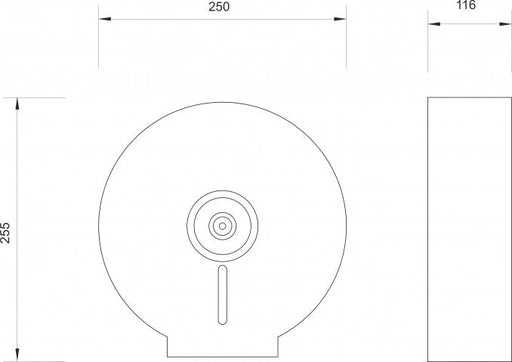 Dispanzer toalet papira PROCLEAN inox mat veliki (PC-01-102M) Dispanzeri Proclean PC-01-102M Madras doo Beograd