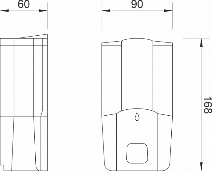 Dozer sapuna MINOTTI 500ml ABS hrom providni (WT-706) Dozeri tečnog sapuna Minotti WT-706 Madras doo Beograd